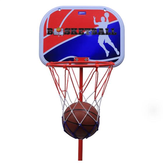 Imagem de Cesta Tabela de Basket Infantil Ajustável com Bombinha para Bola