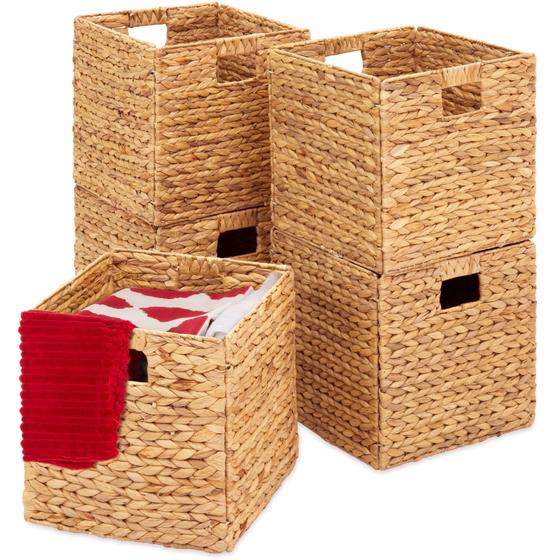 Imagem de Cestas de Armazenamento Best Choice Products - Conjunto de 5 Hyacinth