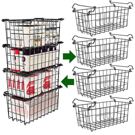 Imagem de Cestas de Congelamento LOCVCDA para Freezer Horizontal (4 a 7 Pés Cúbicos) - Pacote com 4