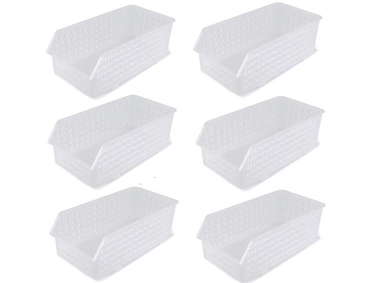 Imagem de Cestinha Empilhável Plasútil Kit Com 6 Peças
