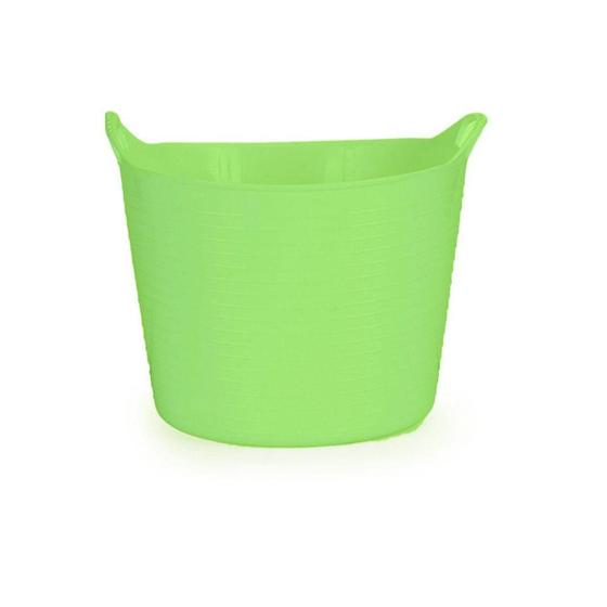 Imagem de Cesto Balde Multiuso Flexível Com Alça 15 L Empilhável Verde