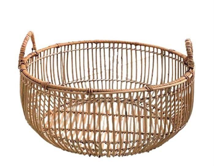 Imagem de Cesto com alça redondo em rattan 40 cm
