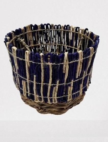 Cesto Com Alça Roxo 30X28X30Cm - Mai Home Imagem de Cesto Com Alça Roxo 30X28X30Cm