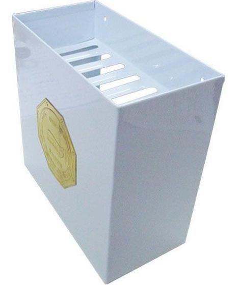 Imagem de Cesto De Folhas Inox Branco Para Saunas Impercap