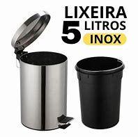 Imagem de Cesto De Lixo 5lts 100% Inox C/ Pedal Banheiro E Cozinha