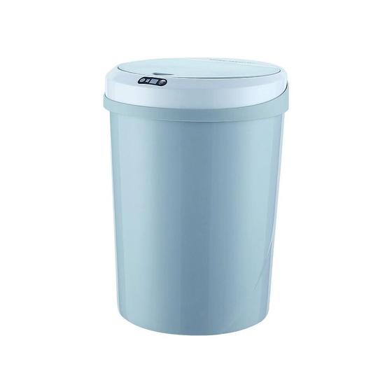 Imagem de Cesto de lixo automático 9l azul com sensor touch inteligente para cozinha