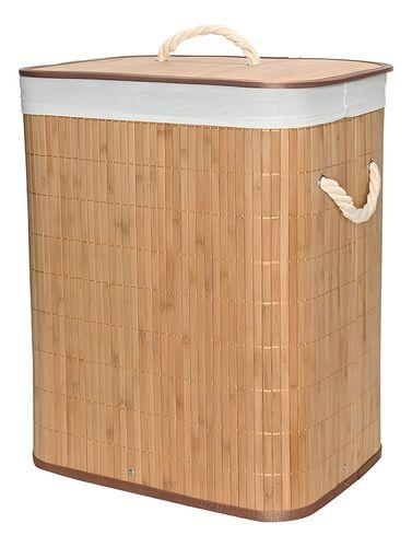 Imagem de Cesto De Roupa Bambu Conthey N2301688 Retangular Com Tampa