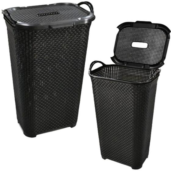 Cesto de roupa Rattan c/ Tampa e alça Basculada 50LTS- ARQPLAST é ruim? Cesto de roupa Rattan c/ Tampa e alça Basculada 50LTS- ARQPLAST é boa?