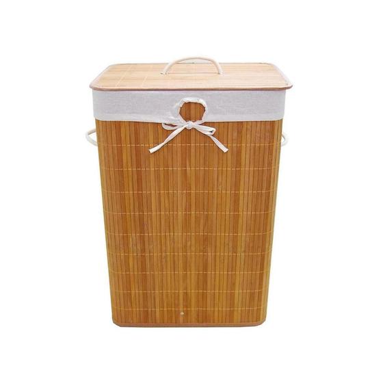 Cesto de Roupa Retangular, Natural Menor preço em Cesto de Roupa Retangular, Natural
