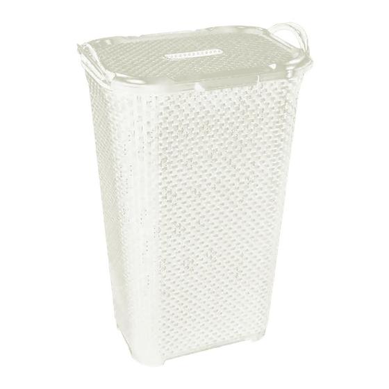 Cesto De Roupa Suja 50L Resistente Lavanderia c/Tampa Branco Menor preço em Cesto De Roupa Suja 50L Resistente Lavanderia c/Tampa Branco