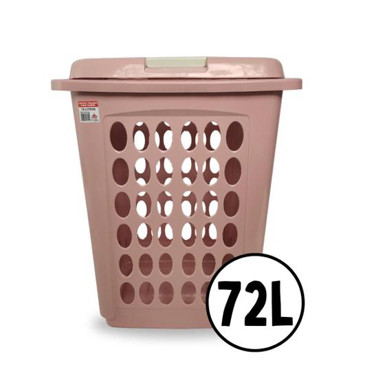 Cesto de Roupa Suja Grande 72L Telado Plástico Retangular Menor preço em Cesto de Roupa Suja Grande 72L Telado Plástico Retangular
