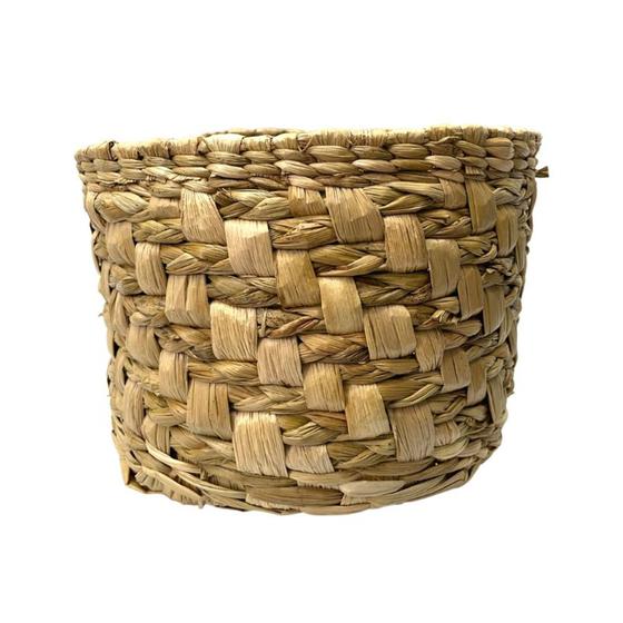 Imagem de Cesto De Taboa Trançada Redondo Cachepô Bola Ref 999