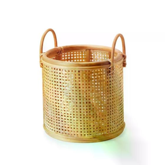 Imagem de CESTO EM RATTAN NATURAL COM TRELIÇA  38cm