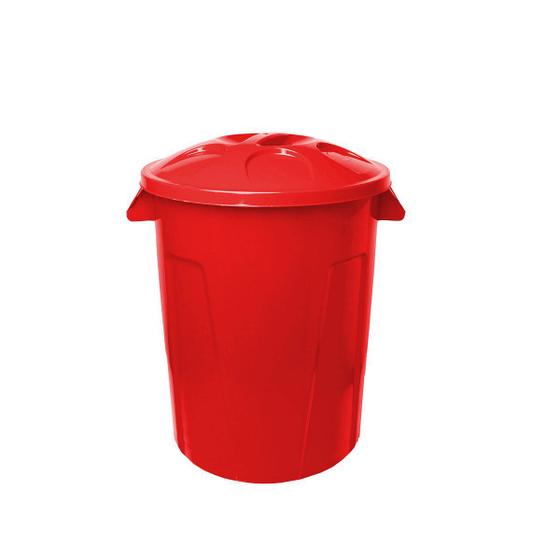 Cesto Grande Balde Plástico para Lixo com Tampa e Alça 100 litros Menor preço em Cesto Grande Balde Plástico para Lixo com Tampa e Alça 100 litros