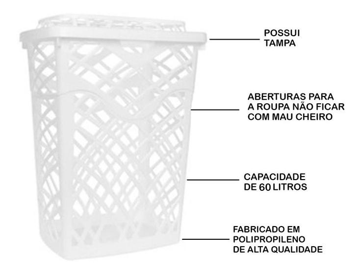 Cesto Grande Para Roupa Suja Lavanderia 60 Litros Multiuso Menor preço em Cesto Grande Para Roupa Suja Lavanderia 60 Litros Multiuso