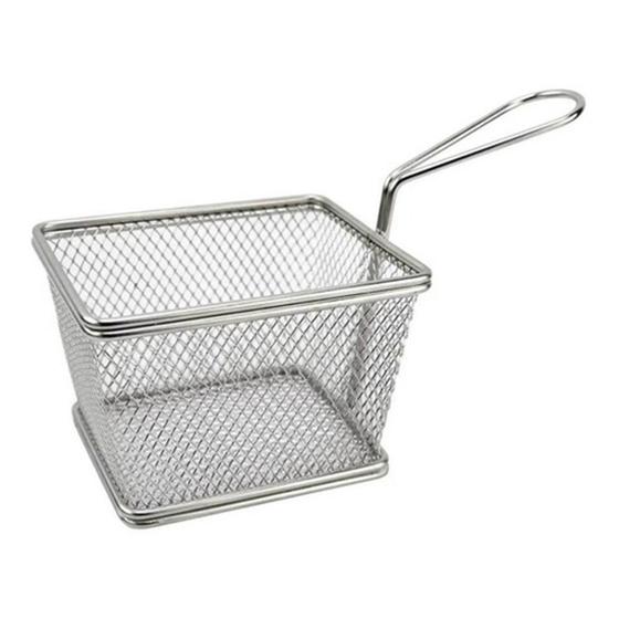 Imagem de Cesto Inox Para Servir Batata Frita Frango Porções Frituras