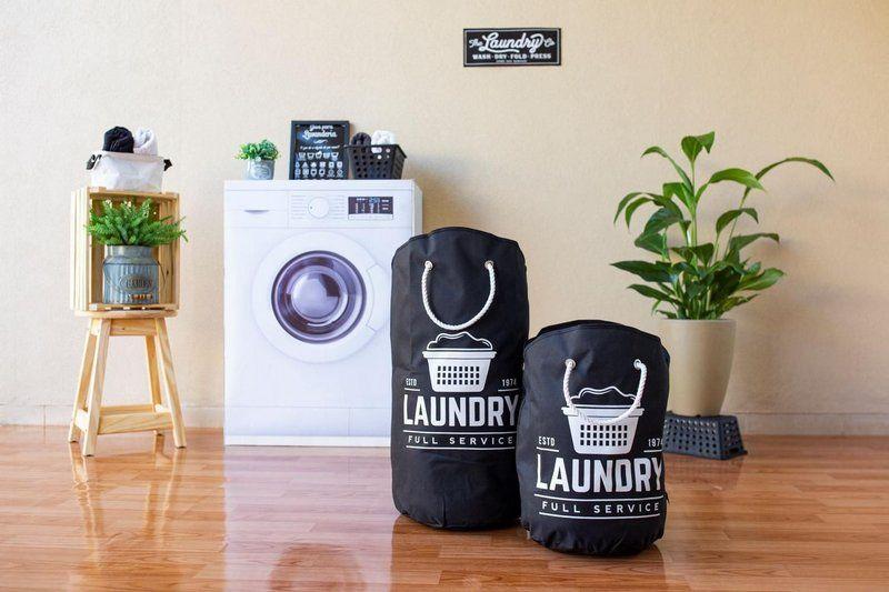 Imagem de Cesto Laundry Para Roupas Preto 15l - Saco Organizador