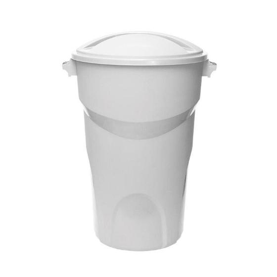 Cesto Lixeira Container Lixo Plastico 100 L Seletiva Branco - Paramount ...