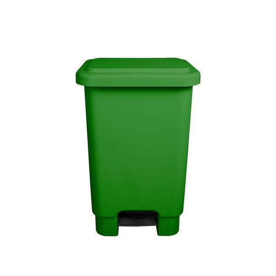 Imagem de Cesto Lixeira Plástica Resistente Pedal 50 Lts Verde