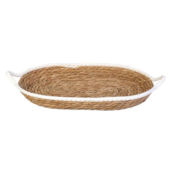 Imagem de Cesto Multiuso De Fibra Natural Algodão Com Alça 52x29cm