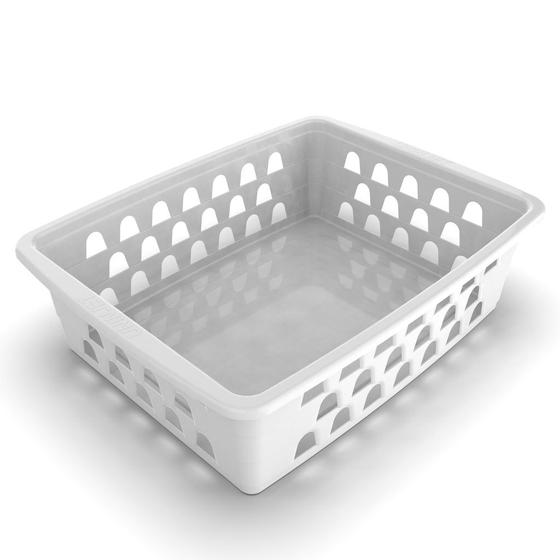 Cesto Multiuso Grande Branco Uninjet Menor preço em Cesto Multiuso Grande Branco Uninjet