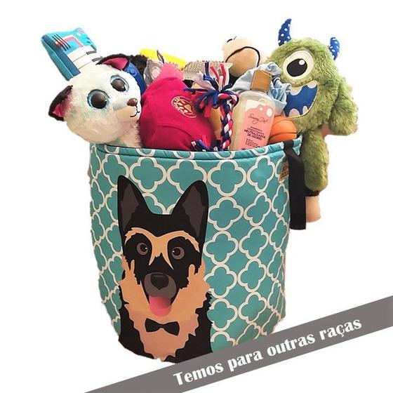 Imagem de Cesto Organizador Brinquedos Pet Tam. M - Pastor Alemão