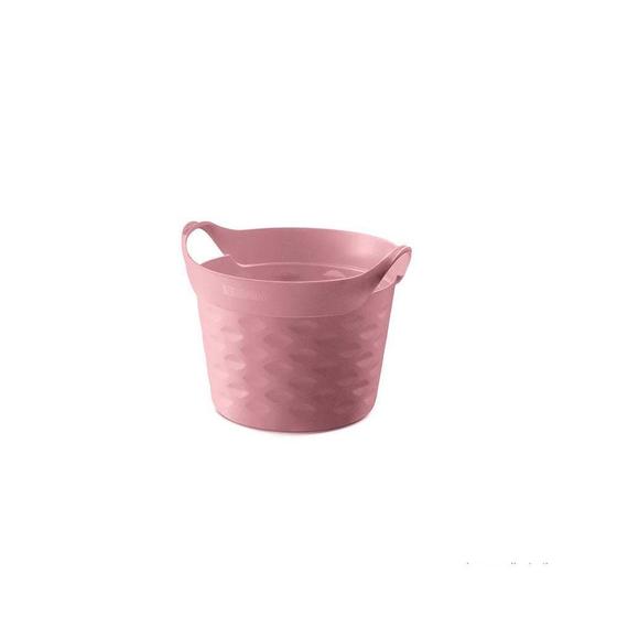Cesto organizador circular 3L plástico rosa quartz Sanremo Menor preço em Cesto organizador circular 3L plástico rosa quartz Sanremo