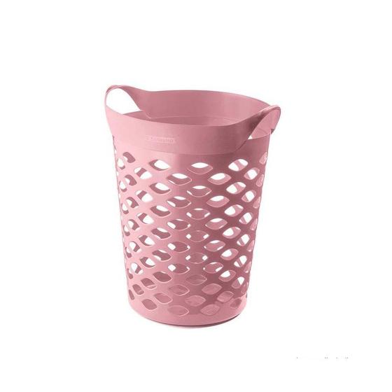 Imagem de Cesto organizador circular 44L plástico rosa quartz Sanremo