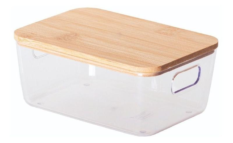 Cesto Organizador Multiuso C/ Tampa De Bambu Natural Média é boa?