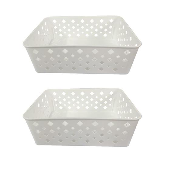 Imagem de Cesto Organizador Premium Branco 19x13,5x6,5Cm