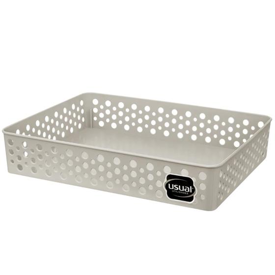 Imagem de Cesto Organizador Rattan Multiuso Armário Gaveta Lavanderia G (34x25)