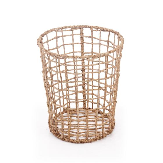 Imagem de cesto organizador redondo vazado 40cm de palha multiuso - Oikos