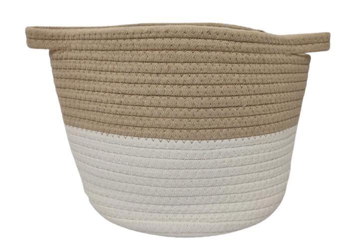 Imagem de Cesto Organizador Round Gist Cotton Com Alça 25Cm Mimo Style