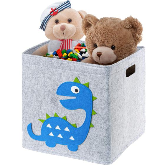 Imagem de Cesto Organizador Tecido Infantil Dobrável Porta Brinquedo
