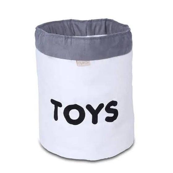 Imagem de Cesto Organizador Toys Off White e Cinza