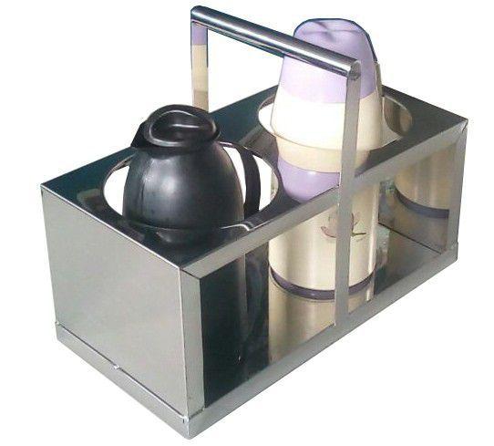 Imagem de Cesto para 2 garrafas térmicas em aço inox