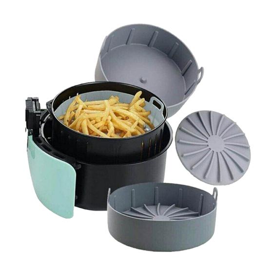 Cesto Para Air Fryer Forno e Microondas Forma Bandeja Em Silicone Fácil Limpeza Universal Reutilizável 19cm Menor preço em Cesto Para Air Fryer Forno e Microondas Forma Bandeja Em Silicone Fácil Limpeza Universal Reutilizável 19cm