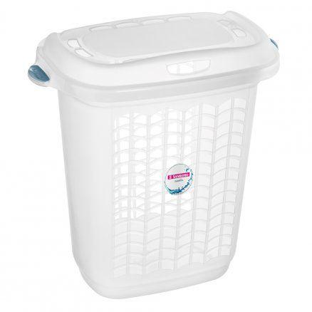 Imagem de Cesto para Roupa Transparente 46,4 Litros Com Tampa Sanremo