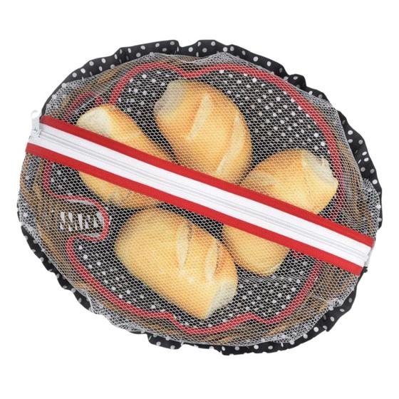 Cesto Porta Pão Cesta Filó Bambu Cobre Alimento Cestinha Café da Manhã