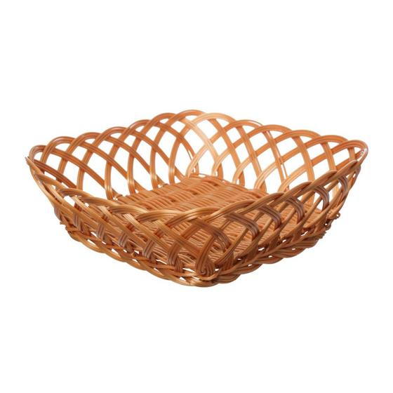 Imagem de Cesto Rattan Quadrado para Pão Lily 24,5x24.5cmx7,5cm - Haüskraft