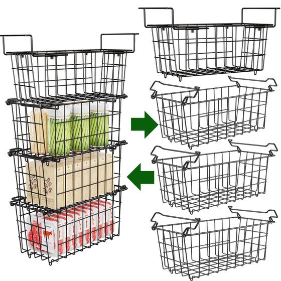 Imagem de Cestos para Freezer Horizontal LOCVCDA (5 a 7 pés cúbicos) - Pacote com 3