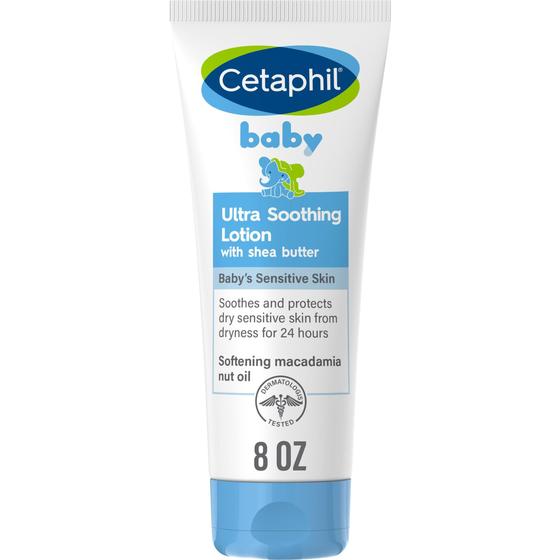 Imagem de Cetaphil Baby Ultra Soothing Lotion com Manteiga de Kara, Hidratação e Assese Pele Seca,8 oz