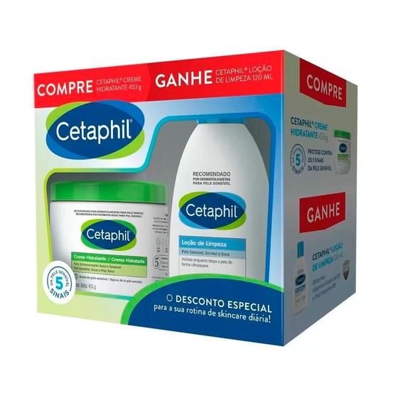 Imagem de Cetaphil Creme Hidratante 453g + Loção de Limpeza 120ml