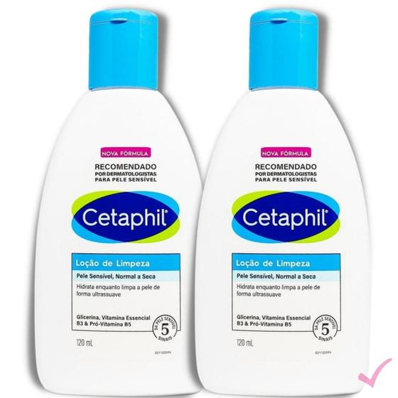 Imagem de Cetaphil Loção Facial 120ml Pele Sensível e Seca Kit 02 Unidades