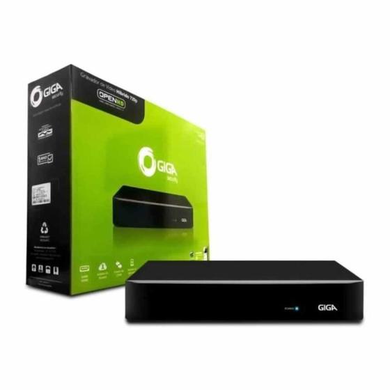 Cftv hvr 4x1 giga gs0480 orion 4 canais bnc h265 1080p GIGA SECURITY