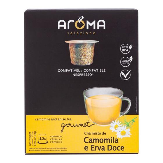 Imagem de Chá Camomila Com Erva Doce Aroma Cápsulas 25g