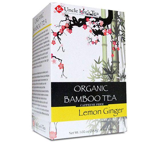 Imagem de Chá de Bambu Orgânico com Limão e Gengibre Uncle Lee's - Pacote com 4 Caixas (18 Sacos Cada)