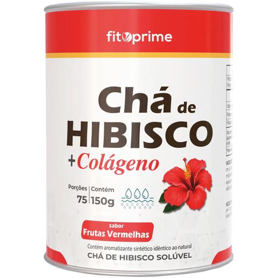 Imagem de Chá de Hibisco + Colágeno Fitoprime 150g Sabor Frutas Vermelhas