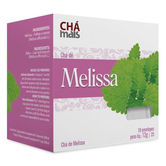 Imagem de Chá de Melissa Natural 10 Sachês de 1,2g - Chá Mais