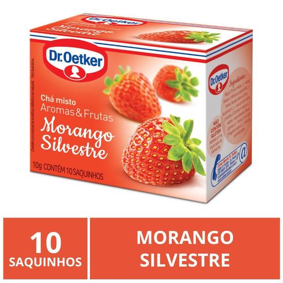 Imagem de Chá Dr. Oetker, 10 Saquinhos, Morango Silvestre